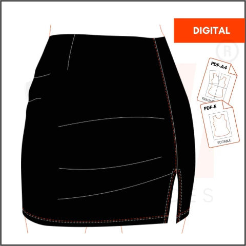 M011 - FALDA C/TAJO - DIGITAL - comprar online