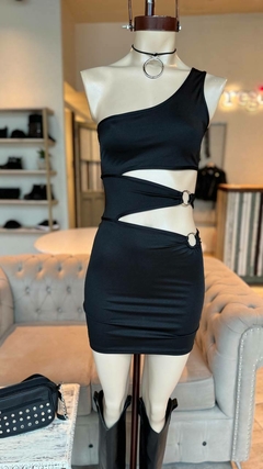 Vestido irregular con aro - comprar online