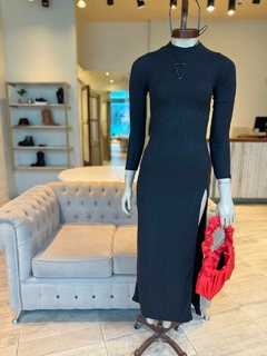 Imagen de Maxi vestido tajo lanilla