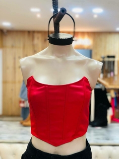 TOP CORSET ENGOMADO GAJOS - Regina