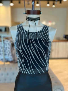 Body tull lurex rayado