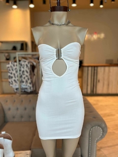 Vestido strapless hebilla - comprar online