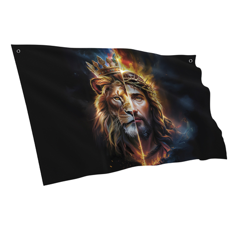 Bandeira Decorativa Jesus Cristo Leão Tribo Judá - comprar online