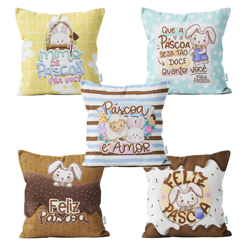 MINI ALMOFADAS DECORATIVAS PÁSCOA - 5un