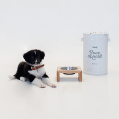 Comedero Baloo Individual Pino para perros y gatos