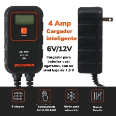 Cargador de bateria 6/12V - 4 amperios - tienda en línea