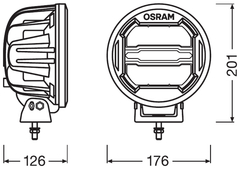 Faro Redondo LED - 176 mm - 12/24V - (1 Pza.)- 39/1W - CB
