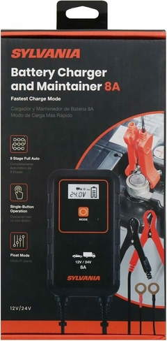 Cargador de bateria para autos 12/24V - 8 amperios - comprar en línea