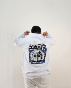 Buzo con Capucha Blanco Transformer Azul - comprar online