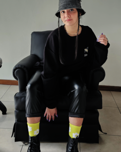 Medias de Algodon Negro Melodic - tienda online