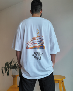 Remera Oversize Blanco Medita