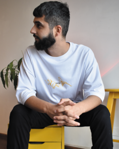 Remera Oversize Blanco Medita - comprar online