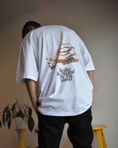 Remera Oversize Blanco Medita en internet