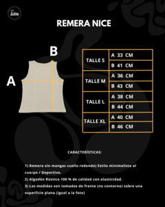 Remera Musculosa Crema Nice