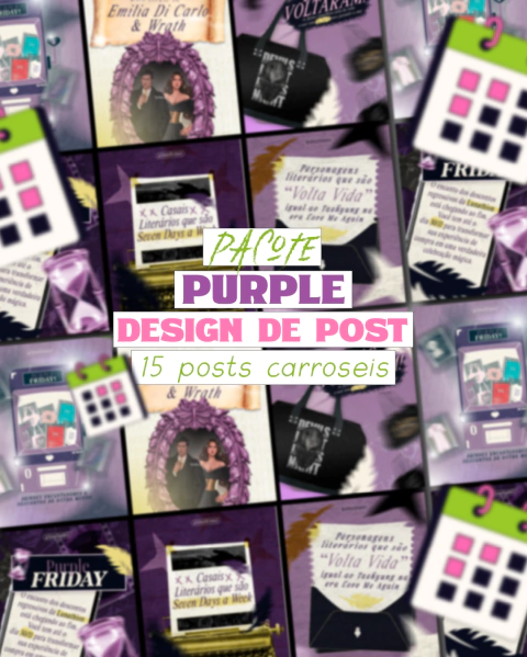 Pacote de Design de Post | 15 Posts | Purple - comprar online