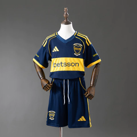 Boca Juniors 25/26 Home - Conjunto Uniforme Infantil Importado de Futebol - comprar online