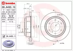 Discos de Freio Traseiro Brembo 09.A450.11 para MITSUBISHI: Pajero 3.2 Did 00-07, Pajero 2.5 TDi 00-06, Pajero 3.0 4WD 14>, Pajero 3.2 DI-D 16> na internet