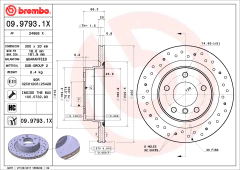 Discos traseiros xtra BMW 120i 2016+ 184hp 09.9793.1X brembo - comprar online