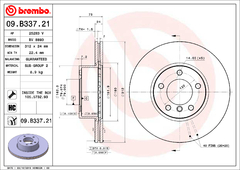 Discos dianteiros BMW 120i 2016+ 09.B337.21 - comprar online