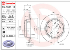 Discos traseiros BMW 328i Sport e 328i Xdrive (F31 e F35) 09.B338.11 na internet