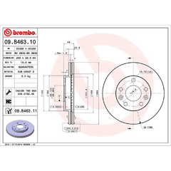 Par Disco Freio Brembo Diant Renault Captur 1.6, Oroch 1.6, Duster 1.6, Sandero 1.6 09.B463.10 - comprar online