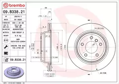 Disco Brembo Traseiro o par BMW G20 sem pacote M-Performance 09.d338.21 na internet