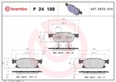 P24188N Pastilha de Freio Brembo Frente Para FORD: Focus 2.0/2.3 19>, Edge 2.0/ST 15> na internet