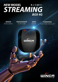 Streaming Box Winca 64gb +4gb ram + wifi + 4g android 13 octa core p/ carros com carplay de fábrica