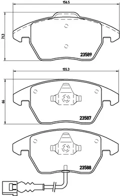 P85075 Pastilha de Freio Brembo Para [PR: 1ZP, 1ZE, 1ZB, 1LJ] AUDI: A1 1.4 122cv (11-15), A3 2.0 200cv / VW: Jetta 1.4 (150hp)16-17 e 2.0 - comprar online