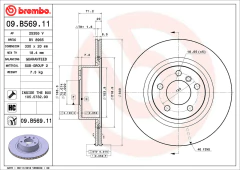 Par de Discos Brembo para BMW: X3 (F25) 10-17, X4 (F26) 13-18 - 09.B569.11 - comprar online
