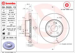 09.D525.13 PAR DISCO TRASEIRO - MERCEDE-BENZ: C160 (A205/W205/S205) 15-21, C180 (A205/W205/S205) 14-21, C200 (A205/W205/S205) 14-18 - comprar online