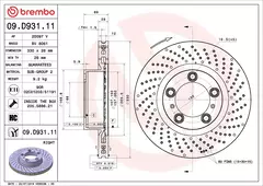 Discos de Freio Dianteiro Brembo 09.D931.11 para Porsche Direito 718 BOXSTER (982), 718 CAYMAN (982), 911 (991 e 997), BOXSTER (981), CAYMAN (981) na internet