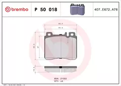 Pastilha de Freio Dianteira Brembo MERCEDES-BENZ: S300 (W140) 93-98, S400 (W140) 91-98, S500 (W140) 91-98, S600 (W140) 91-92, S280 (W14 P50018 - comprar online