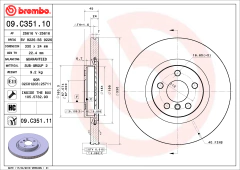 09.C351.11 Par de Discos Brembo para BMW: X1 14 >, X2 14>, X3 14> / MINI: Countryman 16> (F60) - comprar online