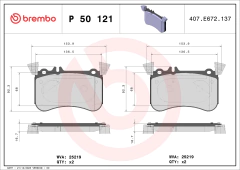 P50123 Pastilha de Freio Brembo Para MERCEDES-BENZ: C250/C300 AMG (W205) 15> - comprar online