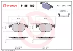 P85189 Pastilha de Freio Traseira Para AUDI A3 Limousine (8YS) 03/20-> / AUDI A3 Sportback (8YA) 11/19-> / CUPRA FORMENTOR (KM7) 07/20-> / na internet