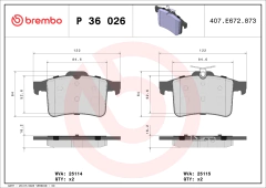 P36026 Pastilha de Freio Brembo Para JAGUAR: XF (X250) 5.0, XJ (X351) 5.0, XK (X150) 5.0 / LAND ROVER: Discovery III/IVJG - comprar online