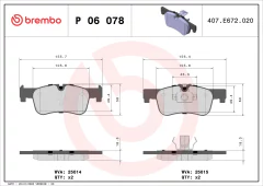 P06078 Pastilha de Freio Brembo Para BMW: 116i/118i (F20) 12-15 - comprar online