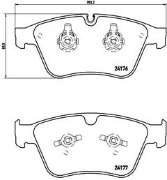 P50105 Pastilha de Freio Brembo Frente Para MERCEDES-BENZ: ML63 AMG (W164) 06-11, ML63 AMG (W164) 06-11, R63 AMG ( W251) 06-10 na internet