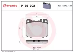 P50002N Pastilha de Freio Brembo Para MERCEDES-BENZ: 230/250/280 (W114) 68-76, 240 (W115) 74-76, 230/240/250/280/300 (W123/S123) 76-85, TR na internet