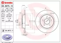 Discos de Freio Traseiro Brembo 08.A202.1X para VW Golf 1.4TSI / 2.0GTI 13> , Passat 2.0TSI 15>, Tiguan Allspace 1.4TSI/2.0TSI 16>, Jetta 1.4TSI/2.0 na internet