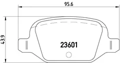 P23064 Pastilha de Freio Brembo Traseira Para VOLVO: S60 (384) 2.0T 00-10, S60 2.4 05-06, S60 2.5T 01-10, S60 D5 01-10, S60 T5 00-10, S80 2.0T 98- - comprar online