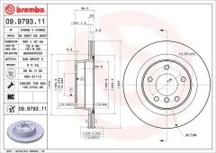 Par de Discos dianteiros BMW: 318i/320i (E90, F30 e F80) 11-19 , 120i/125i (E87, F20 e F21) 11-19 , 220i/228i/230i F22 e F87) - 09.9793.11 - comprar online