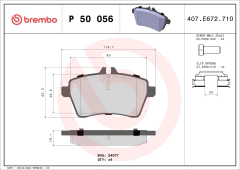 P50062 Pastilha de Freio Brembo Para MERCEDES-BENZ: CLS 55 (C219) AMG 05-10, E 55 AMG (W211) 02-08, S 55 AMG Kompressor 02-05, S63 AMG 04 - comprar online