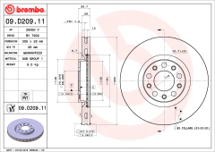 09.D209.11 Par de Discos Dianteiro Brembo para FIAT: Toro 1.8/2.0 16> / JEEP: Renegade 1.8/20 14> Compass 1.8/2.0 16> - comprar online