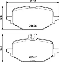 P50172 Pastilha de Freio Brembo Traseira Para MERCEDES-BENZ: C180 (W206) 21>, C200 (W206) 21>, C300 (W206) 21>, C400 (W206) 22>, CLE200 (C236) 23> na internet
