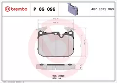 P06096N Pastilha de Freio Brembo Dianteiro Para BMW: M2 (F22/F87) 15-18, M2 (F22/F87) Competition 18>, M3 (F30/F80) 14-18 na internet