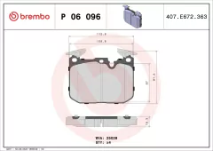 P06096 Pastilha de Freio Brembo Para BWM: M2 Competition (F22/F87) 18>, M2 CS (F22/F87) 19>, M3 Competition (F30/F80) 16-18, M3 CS (F30/F - comprar online
