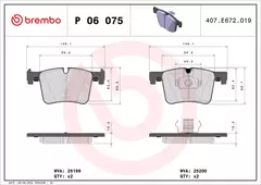 P06075N Pastilha de Freio Brembo Dianteiro Para BMW: Série 3 (F30/F31/F34/F80) 328i , 330i e 335i , Série 1 (F20) 116i, 118i e 125i , Série 4 (F32,/ na internet