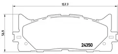 Pastila Brembo Dianteira TOYOTA CAMRY 3.5 v6 06-14 p83117 na internet